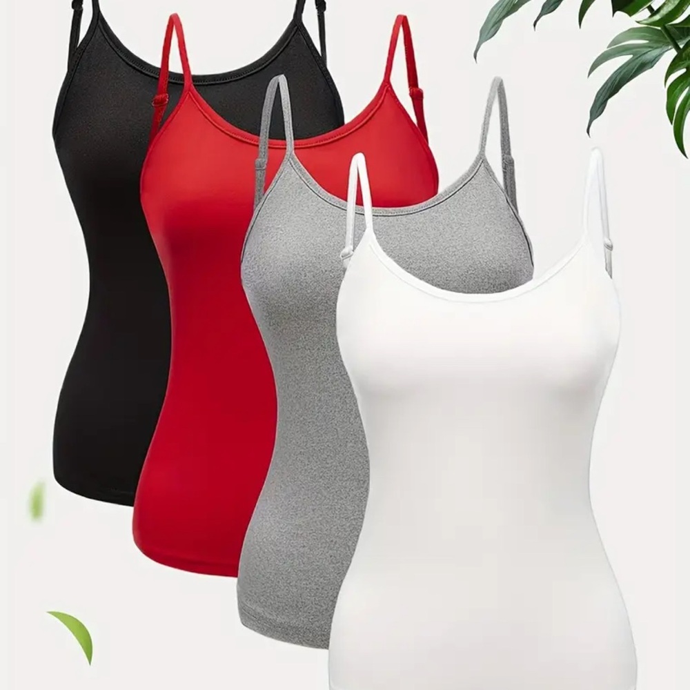 Women's Camisole Top - Black, Red, Gray, White